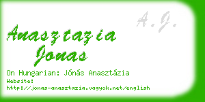 anasztazia jonas business card